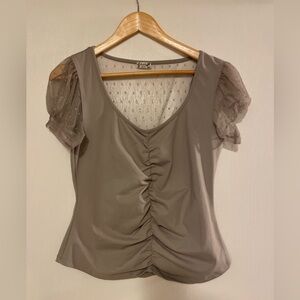 Free People Blush Up Cami Ruched Blouse